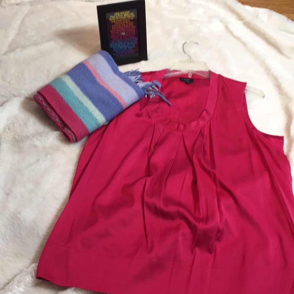 Talbot 💯%Silk shell fruit punch red color size 16